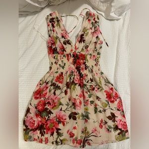 Abercrombie Smoked Plunge Crinkle Mini Dress